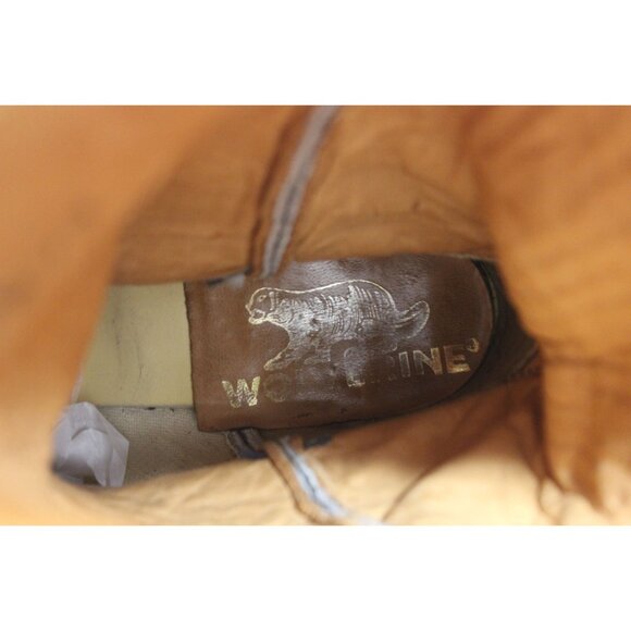 Wolverine women's vintage pale gray suede mid calf stacked heel Western boots - Picture 9 of 16